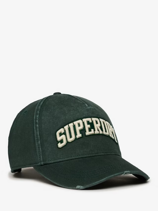 SUPERDRY - VARSITY LOGO TRUCKER CAP - ACADEMY GREEN