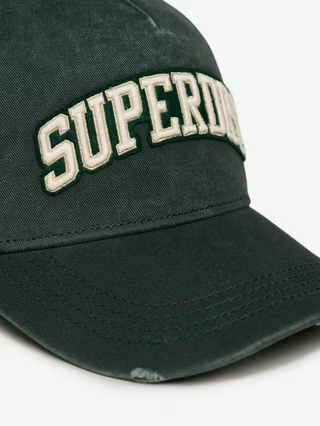 SUPERDRY - VARSITY LOGO TRUCKER CAP - ACADEMY GREEN