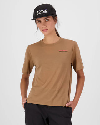 MONS ROYALE  ICON WOMENS TEE - Toffee