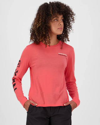 MONS ROYALE ICON WOMENS LONG SLEEVE - Watermelon
