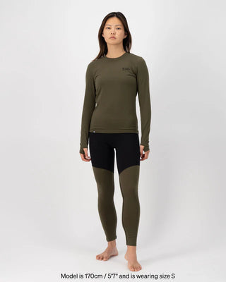 MONS ROYALE - CASCADE BASELAYER - Dark Olive