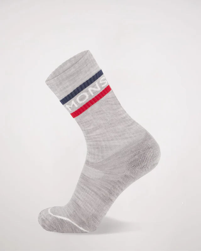 MONS ROYALE SOCKS - SIGNATURE CREW - College Grey