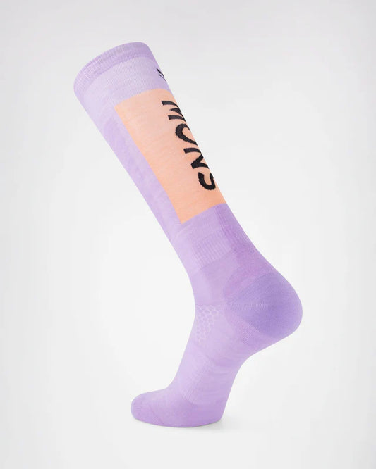 MONS ROYALE SOCKS - LIGHT WEIGHT CUSHION ANTLAS SNOW - Lupin / Punch