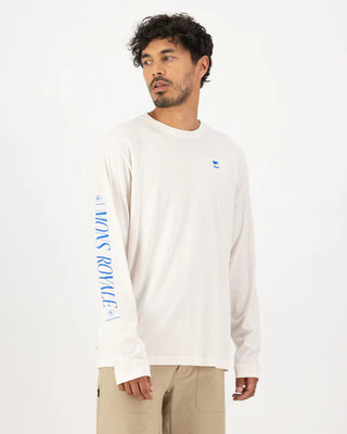 MONS ROYALE MENS YONDER LONG SLEEVE - Vintage White