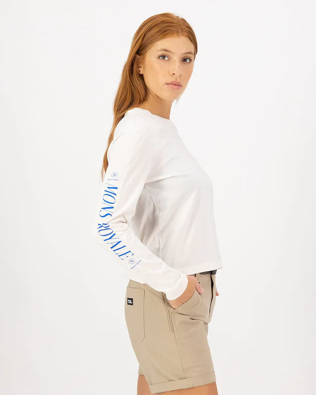 MONS ROYALE WOMENS YONDER LONG SLEEVE - Vintage White