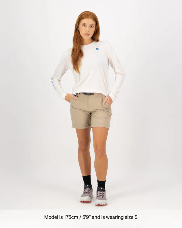 MONS ROYALE WOMENS YONDER LONG SLEEVE - Vintage White