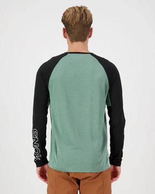 MONS ROYALE TARN MENS LONG SLEEVE - Cypress / Black / Thyme