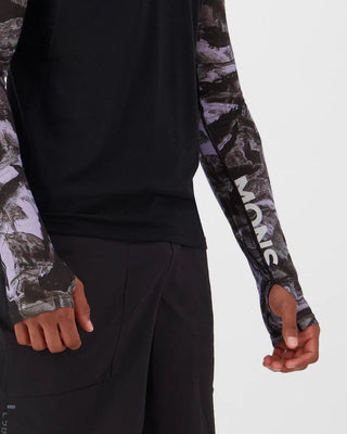 MONS ROYALE TEMPLE MENS LONG SLEEVE - Rock Cam / Black