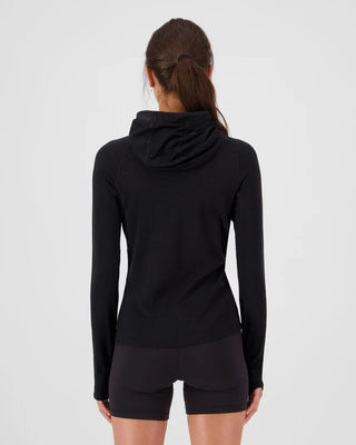 MONS ROYALE - BELLA WOMENS LONG SLEEVE HOOD - Black