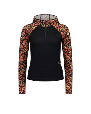 MONS ROYALE BELLA TECH WOMENS HOODIE - Ditzy Camo / Black