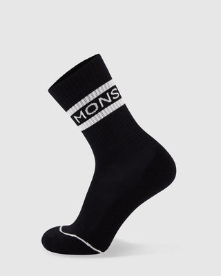 MONS ROYALE - Signature Merino Crew Sock  - Black