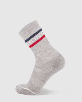 MONS ROYALE - Signature Merino Crew Sock  - Grey