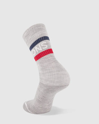 MONS ROYALE - Signature Merino Crew Sock  - Grey