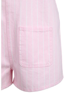 EVE GIRL WILMA DENIM PLAYSUIT - Pink