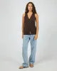 SILENT THEORY ELLIS VEST TOP - Chocolate