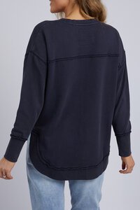 FOXWOOD WASHED SIMPLIFIED CREW - NAVY