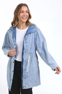 FOXWOOD KINGSTON LONGLINE ANORAK - Light Blue