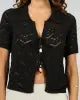 SILENT THEORY NINA CROCHET TOP - Black