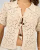 SILENT THEORY NINA CROCHET TOP -Natural