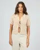 SILENT THEORY NINA CROCHET TOP -Natural