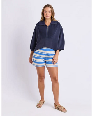 FOXWOOD -  LINEAR ZIP TOP - Navy