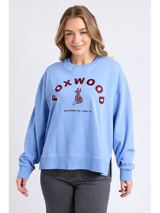 FOXWOOD EFFORTLESS CONTRAST CREW - Azurie Blue
