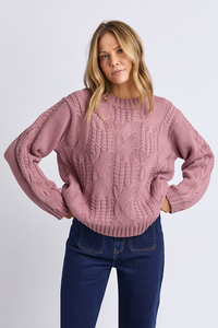 FOXWOOD - JOSIE CREW KNIT - Dusty Rose