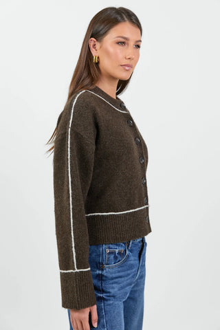 STORIES BE TOLD - HABITUAL CARDIGAN - Chocolate