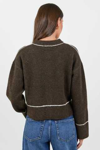 STORIES BE TOLD - HABITUAL CARDIGAN - Chocolate