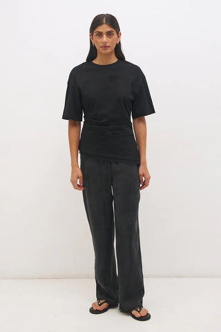 MON RENN - LIORA T-SHIRT - Black