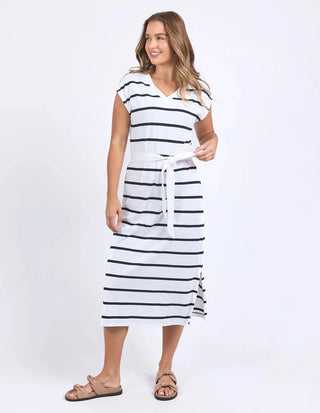 FOXWOOD CASEY STRIPE DRESS - White