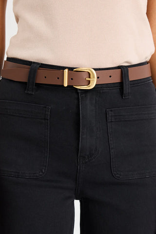 AMONG THE BRAVE BELT - LEATHER BELT - Brown