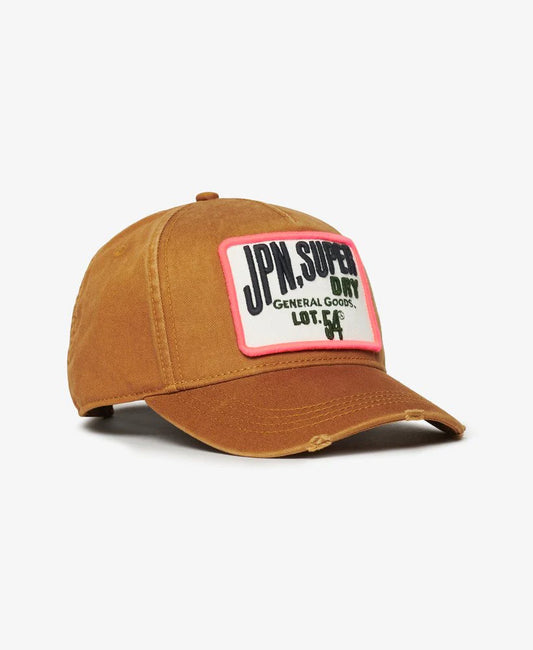 SUPERDRY - GRAPHIC TRUCKER CAP - DENIM CO TOBACCO BROWN
