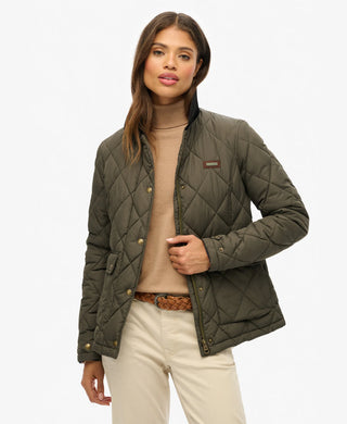 SUPERDRY - CORD TRIMMED LINER JACKET - Army Khaki