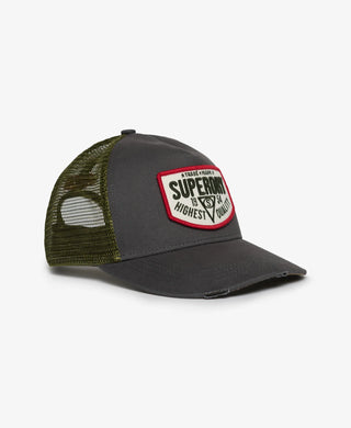 SUPERDRY - MESH TRUCKER CAP - FLINT STONE BLUE GREY