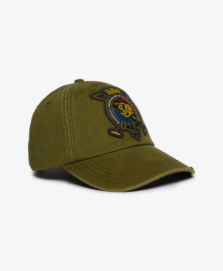 SUPERDRY - VINTAGE CREST BASEBALL CAP - OLIVE BRANCH GREEN