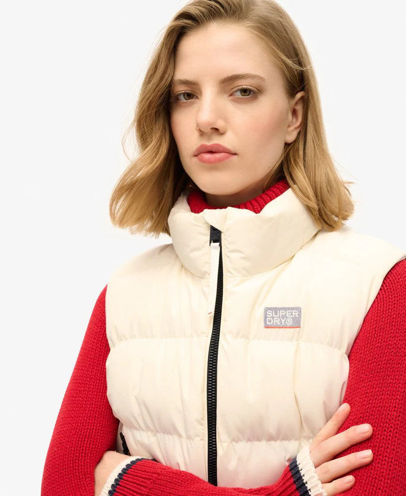 SUPERDRY SPORTS PUFFER GILET - Off White