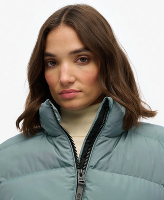 SUPERDRY - NON HOODED SPORTS PUFFER JACKET - Goblin Blue