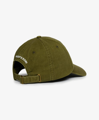 SUPERDRY - VINTAGE CREST BASEBALL CAP - OLIVE BRANCH GREEN