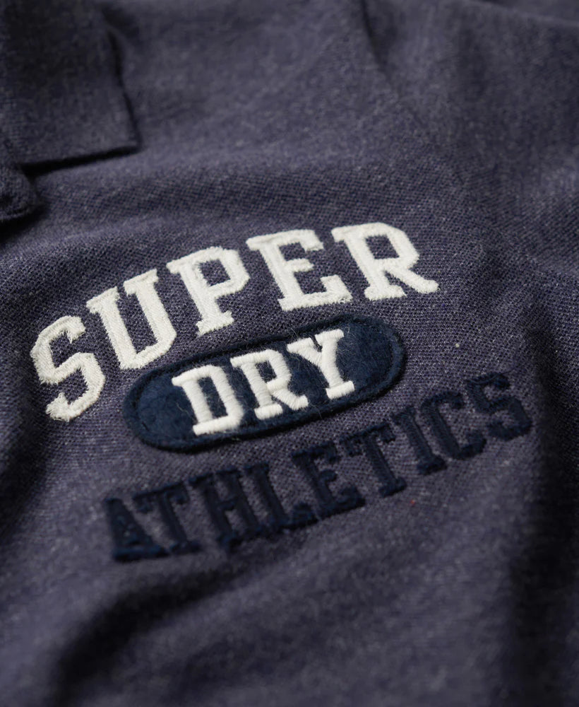SUPERDRY APPLIQUE CLASSIC FIT POLO - DARK INDIGO MARLE