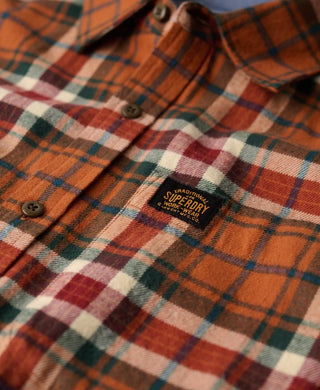 SUPERDRY LUMBERJACK SHIRT - OREGON CHECK ORANGE