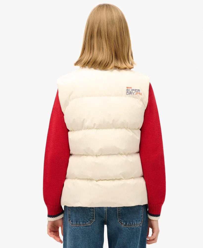 SUPERDRY SPORTS PUFFER GILET - Off White