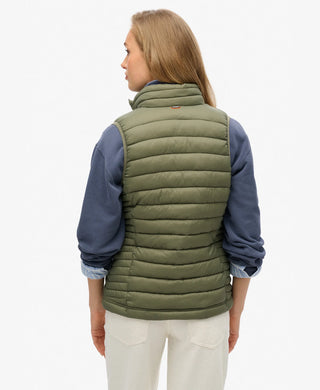 FUJI LITE PADDED GILET - DUSTY OLIVE GREEN - SUPERDRY
