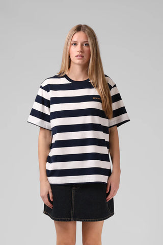 RPM OS TEE - Navy/White Stripe
