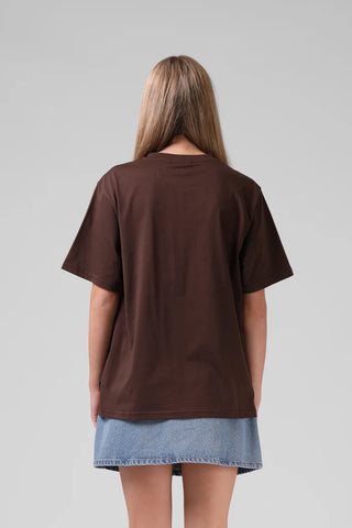RPM OS FLORAL TEE - Brunette Brown