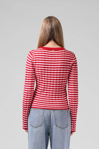 RPM STRIPE KNITTED  - Red
