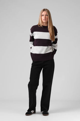 RPM GEORGIA STRIPE KNIT - Purple/Ice
