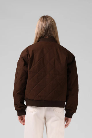 RPM - QUILTED BOMBER JACKET - Chocolate