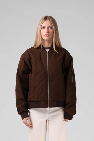 RPM - QUILTED BOMBER JACKET - Chocolate