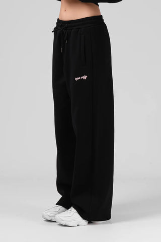 RPM WIDE LEG TRACK PAANT - Black